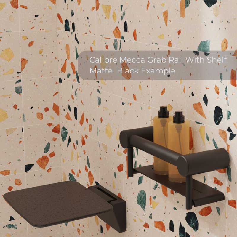 Calibre Mecca 25mm Grab Rail With Shelf