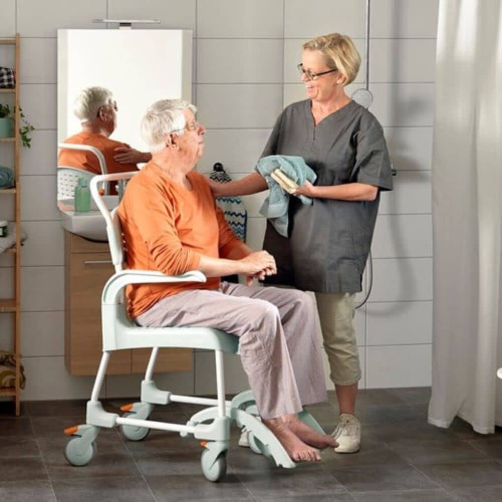 Etac Clean Mobile Shower Commode Open Front