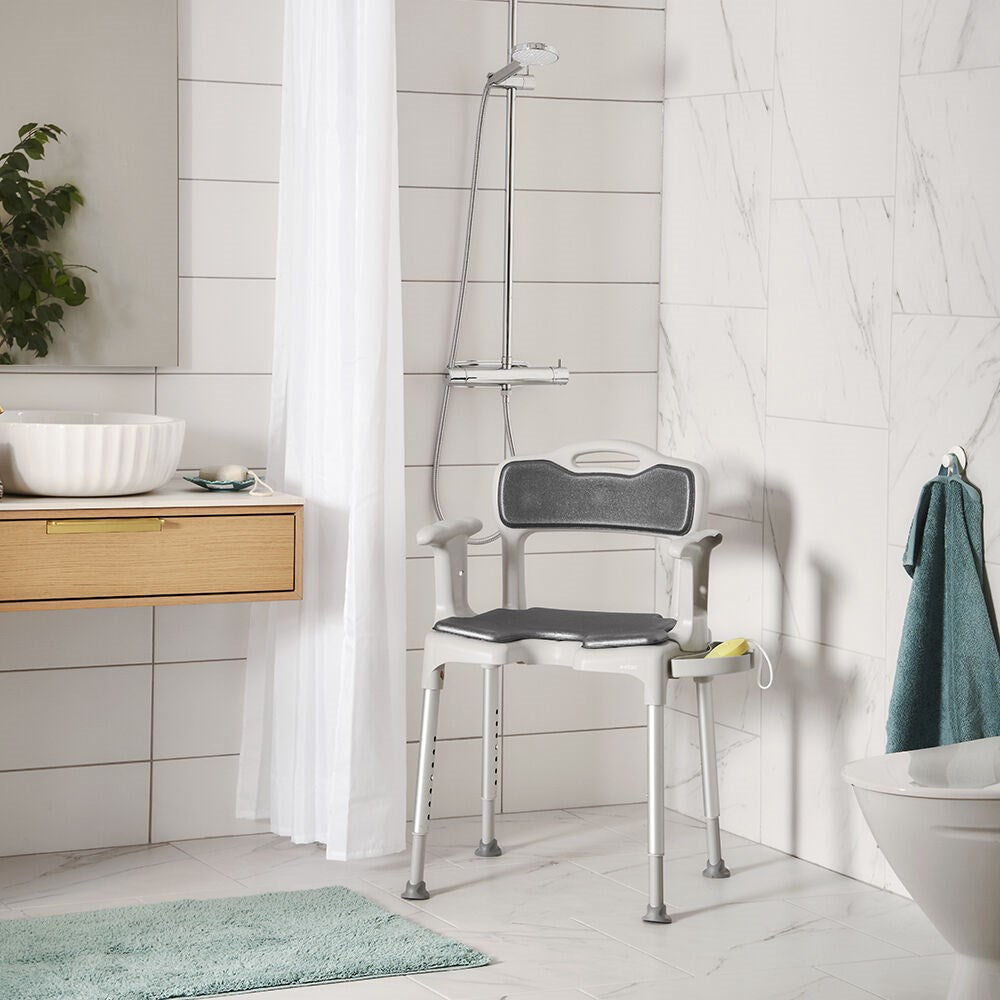 Etac Swift Shower Chair Stool (Arm Supports and Back)
