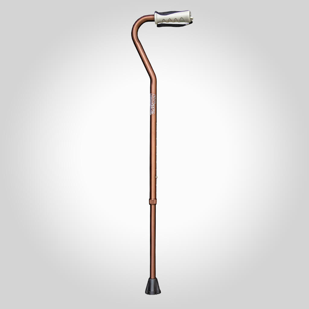 Kcare Swan Neck Cane Anodised Walking Stick