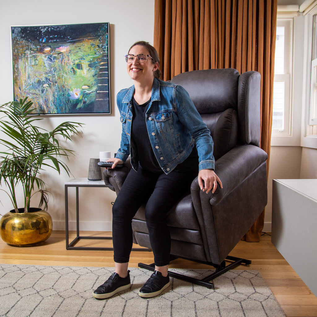 Alivio Donatello Lift Recliner - Lateral Backrest Canyon Steel