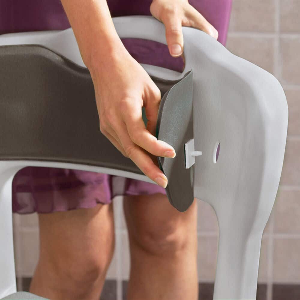 Etac Swift Shower Chair/Commode Soft Back Support - Grey