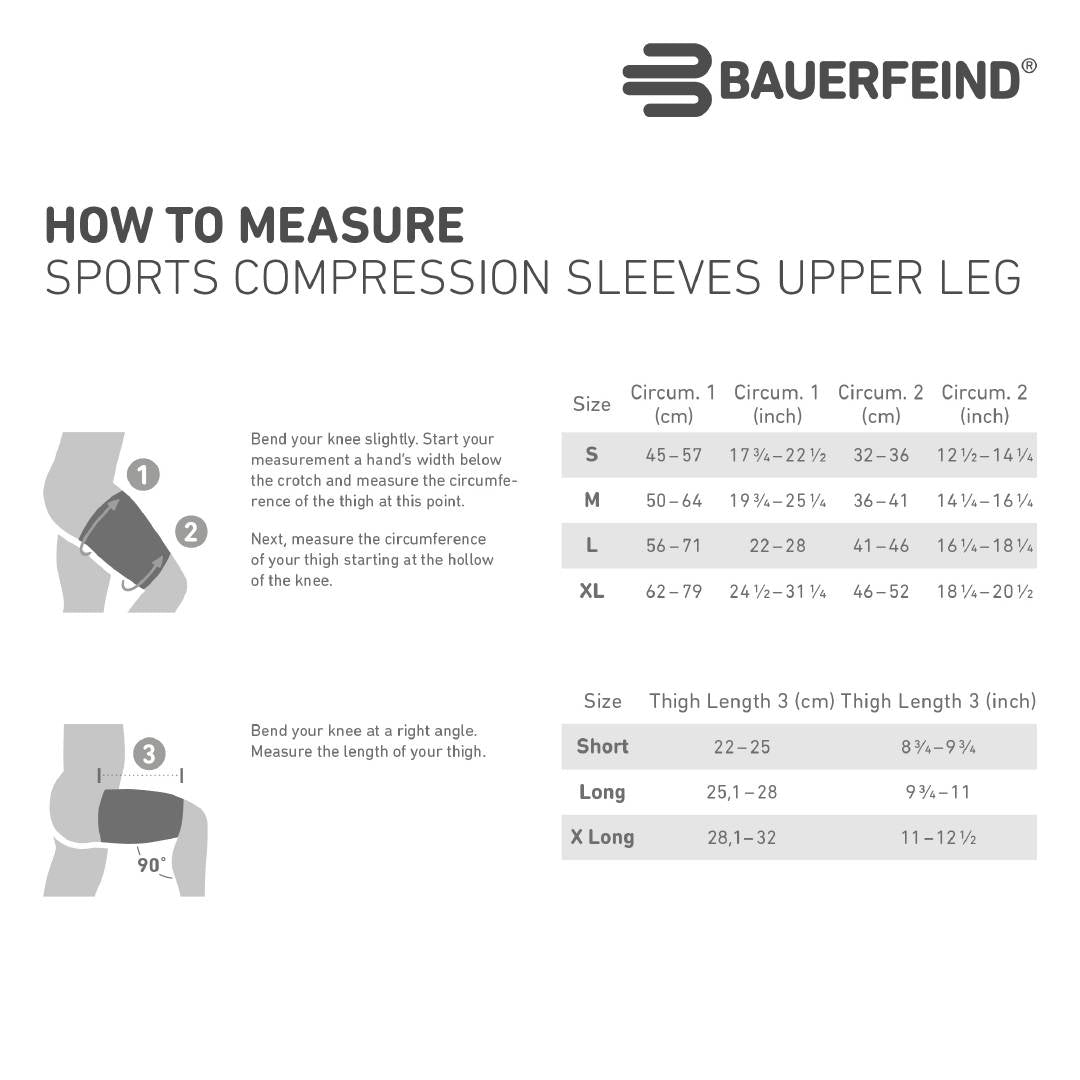 Bauerfeind Sports Compression Thigh Sleeves (Pair)