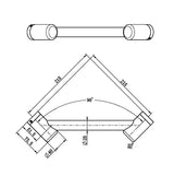 Calibre Mecca 25mm Footrest Corner Grab Rail