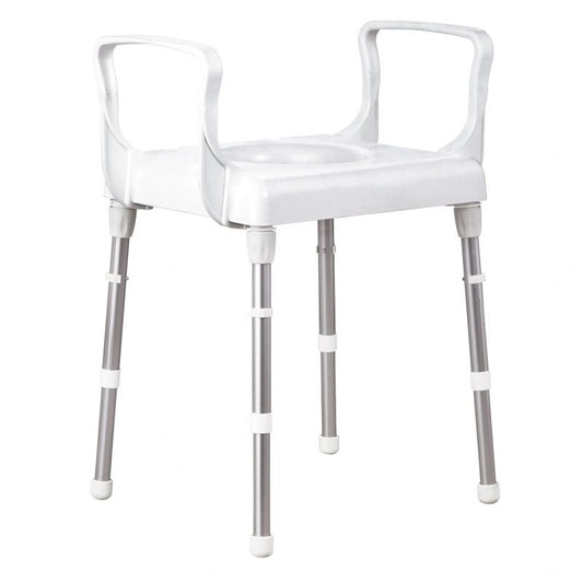 Rebotec Brest Over Toilet Seat Frame Chair with Armrests