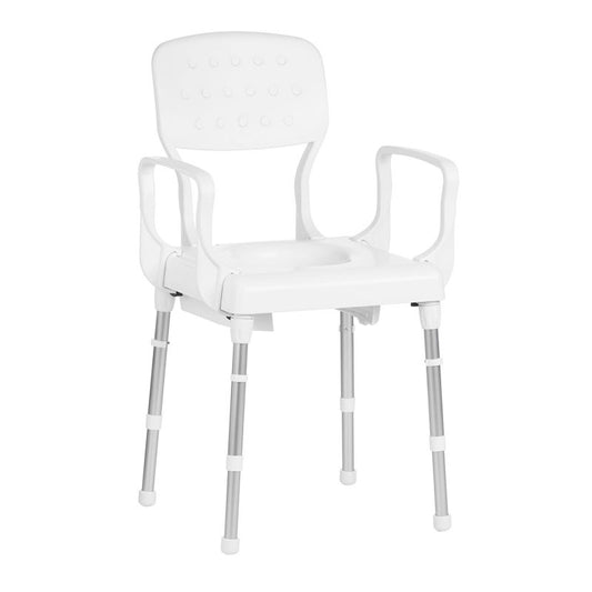 Rebotec Lyon Modular Commode Chair with Backrest and Armrests