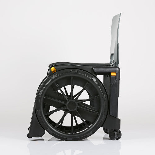 Seatara Wheelable Folding Shower Commode Chair with Travel Carry Case