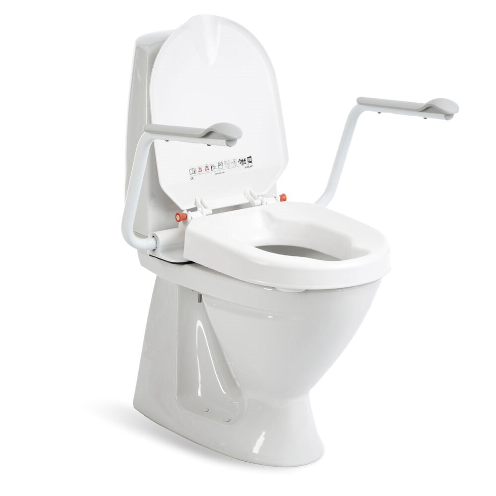 Etac Hi-Loo Fixed Stable and Comfortable Toilet Seat Raiser with Fixed Mounting