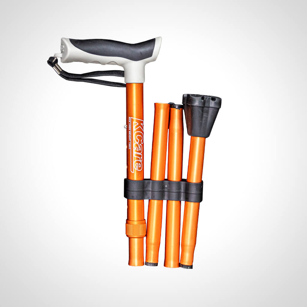 Kcare T Handle Cane Anodised Folding Walking Stick – Aesthetics Healthcare