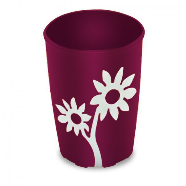 Ornamin Non Slip Cup, Flower Design