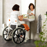 Etac Clean 24″ Self Propelled Mobile Shower Commode Chair