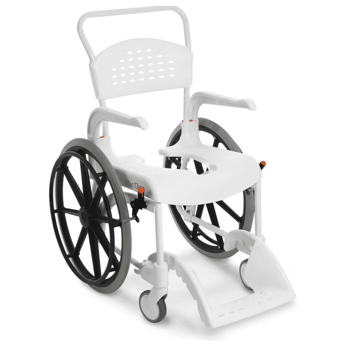 Etac Clean 24″ Self Propelled Mobile Shower Commode Chair