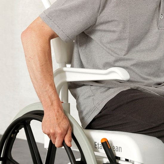 Etac Clean 24″ Self Propelled Mobile Shower Commode Chair